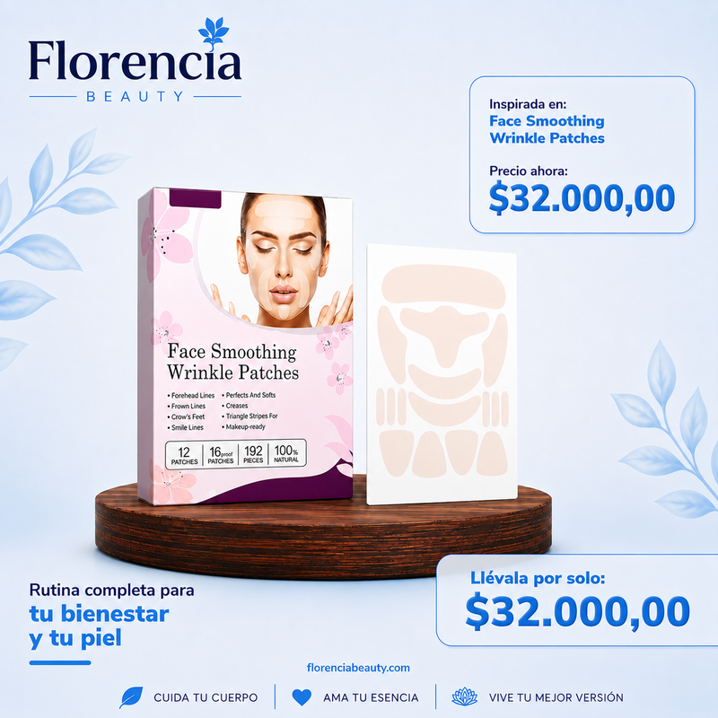 Parche facial antiarrugas